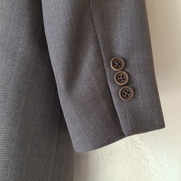 Giorgio Armani Virgin Wool Blazer Made in Italy Size 41 Reg One Button Striped - Picture 7 of 14
